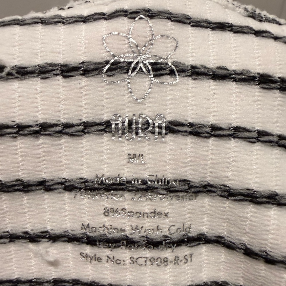 Aura Black and White Striped Top - Picture 4 of 4